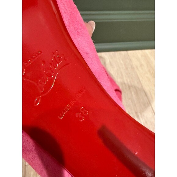 Christian Louboutin LACE UP 120 Suede Platform Heels Sandals Shoes 38 $995 - Picture 8 of 10